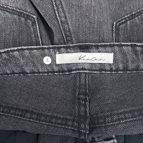 KanCan‎ Womens Frayed Hem Black Denim Shorts Faded Shark Bite Size 11/29 - Picture 5 of 10